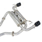 Invidia Gemini Cat Cack Exhaust - Straight Cut Black Stainless Tips - Nissan 350Z Z33 02-09