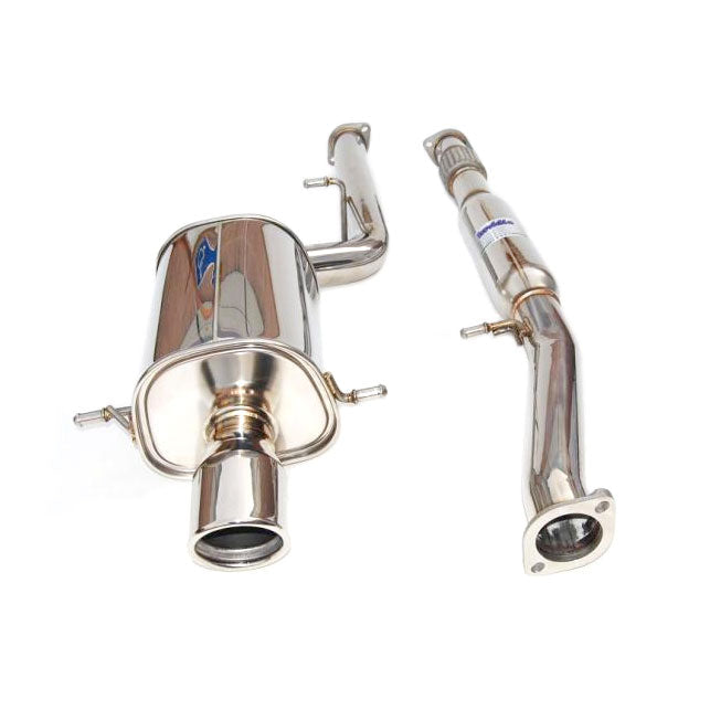 Invidia Q300 Cat Back Exhaust - Rolled Polished Stainless Tips - Subaru WRX/STI GD 01-07