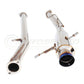 Invidia N1 Cat Back Exhaust Non Resonated - Straight Cut Titanium Blue Tips - Subaru WRX/STI GD 01-07