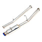 Invidia N1 Cat Back Exhaust Non Resonated - Straight Cut Titanium Blue Tips - Subaru WRX/STI GD 01-07