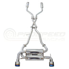Invidia Gemini Cat Back Exhaust - Rolled Titanium Blue Tips - Nissan Skyline V36/Infiniti G37 V36 (Coupe) - Revzone