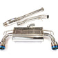Invidia Q300 Cat Back Exhaust - Straight Cut Titanium Blue Tips - Mitsubishi Evo X CZ4A