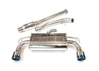 Invidia Q300 Cat Back Exhaust - Straight Cut Titanium Blue Tips - Mitsubishi Evo X CZ4A - Revzone