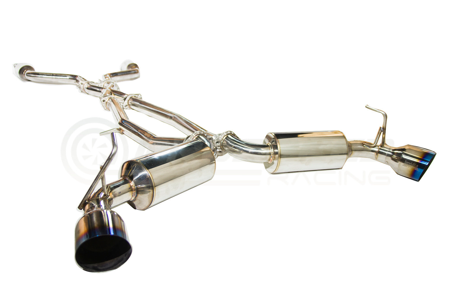 Invidia Dual N1 Cat-Back Exhaust - Straight Cut Titanium Blue Tips - Nissan 370Z Z34 09-21 - Revzone