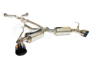 Invidia Dual N1 Cat-Back Exhaust - Straight Cut Titanium Blue Tips - Nissan 370Z Z34 09-21