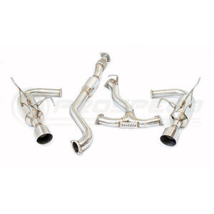 Invidia R400 Cat Back Exhaust - Straight Cut Polished Stainless Tips - Subaru WRX 08-10 Sedan/Forester XT SH SJ 08-18