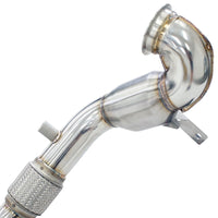 Invidia Down Pipe w/High Flow Cat - Audi S3 8V/VW Golf R Mk7, Mk7.5