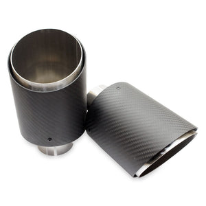 Invidia R400 Valved Cat Back Exhaust w/Round Tips - PSR Carbon Fibre Tips Tips - VW Golf R Mk7