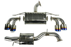 Invidia Q300 Non-Valved Catback Exhaust w/Oval Tips - Rolled Titanium Blue Tips - VW Golf R Mk7 - Revzone
