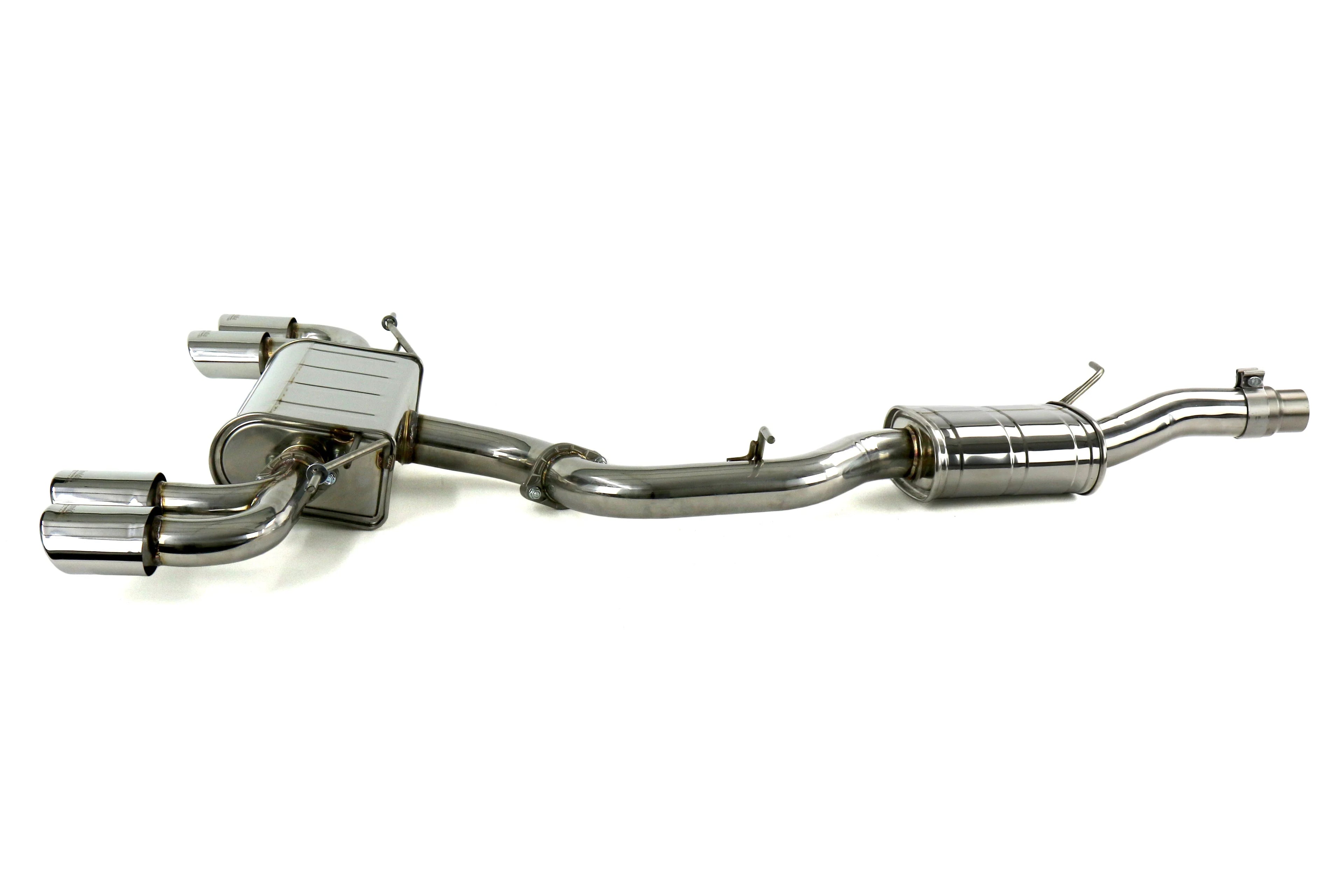 Invidia Q300 Non-Valved Catback Exhaust w/Oval Tips - Rolled Polished Stainless Tips - VW Golf R Mk7 - Revzone