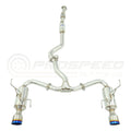 Invidia R400 Cat Back Exhaust - Straight Cut Titanium Blue Tips - Subaru WRX 08-10 Sedan/Forester XT SH SJ 08-18 - Revzone