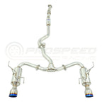 Invidia R400 Cat Back Exhaust - Straight Cut Titanium Blue Tips - Subaru WRX 08-10 Sedan/Forester XT SH SJ 08-18 - Revzone