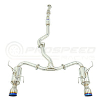 Invidia R400 Cat Back Exhaust - Straight Cut Titanium Blue Tips - Subaru WRX 08-10 Sedan/Forester XT SH SJ 08-18 - Revzone