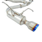 Invidia R400 Cat Back Exhaust - Straight Cut Titanium Blue Tips - Subaru WRX 08-10 Sedan/Forester XT SH SJ 08-18