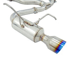 Invidia R400 Cat Back Exhaust - Straight Cut Titanium Blue Tips - Subaru WRX 08-10 Sedan/Forester XT SH SJ 08-18 - Revzone