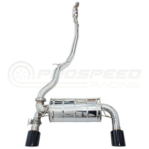 Invidia Q300 Valved Cat Back Exhaust - Rolled Black Stainless Tips - Ford Focus RS Mk3 LZ 16-17
