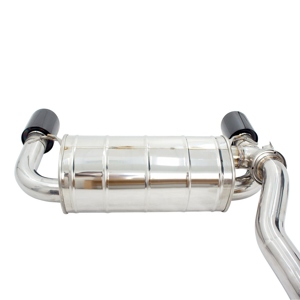 Invidia Q300 Valved Cat Back Exhaust - Rolled Black Stainless Tips - Ford Focus RS Mk3 LZ 16-17