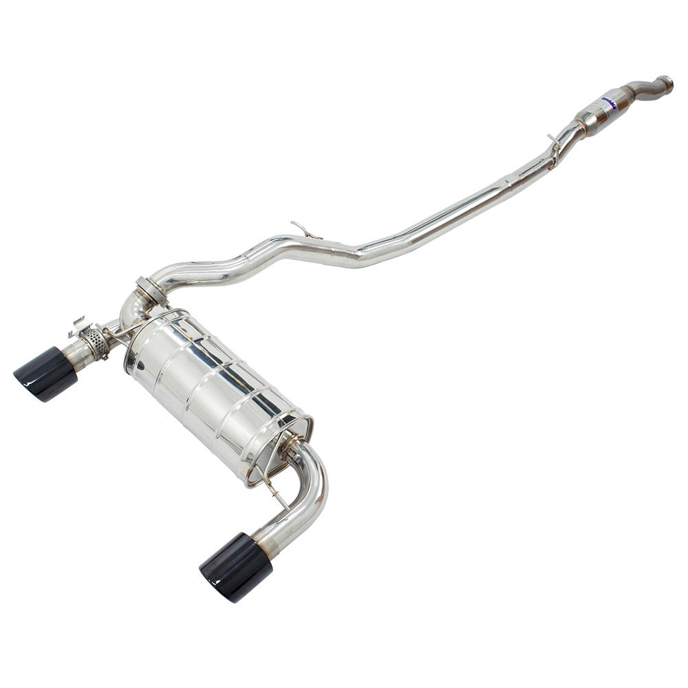 Invidia Q300 Valved Cat Back Exhaust - Rolled Black Stainless Tips - Ford Focus RS Mk3 LZ 16-17