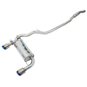 Invidia Q300 Valved Cat Back Exhaust - Rolled Titanium Blue Tips - Ford Focus RS Mk3 LZ 16-17
