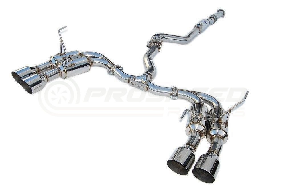 Invidia R400 Cat Back Exhaust - Straight Cut Polished Stainless Tips - Subaru WRX/STI 11-21 (Sedan) - Revzone