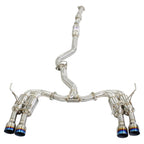 Invidia R400 Cat Back Exhaust - Straight Cut Titanium Blue Tips - Subaru WRX/STI 11-21 (Sedan) - Revzone