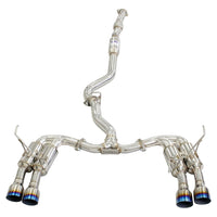 Invidia R400 Cat Back Exhaust - Straight Cut Titanium Blue Tips - Subaru WRX/STI 11-21 (Sedan) - Revzone