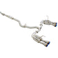 Invidia R400 Cat Back Exhaust - Straight Cut Titanium Blue Tips - Subaru WRX/STI 11-21 (Sedan)