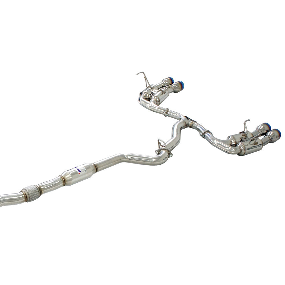 Invidia R400 Cat Back Exhaust - Straight Cut Titanium Blue Tips - Subaru WRX/STI 11-21 (Sedan) - Revzone