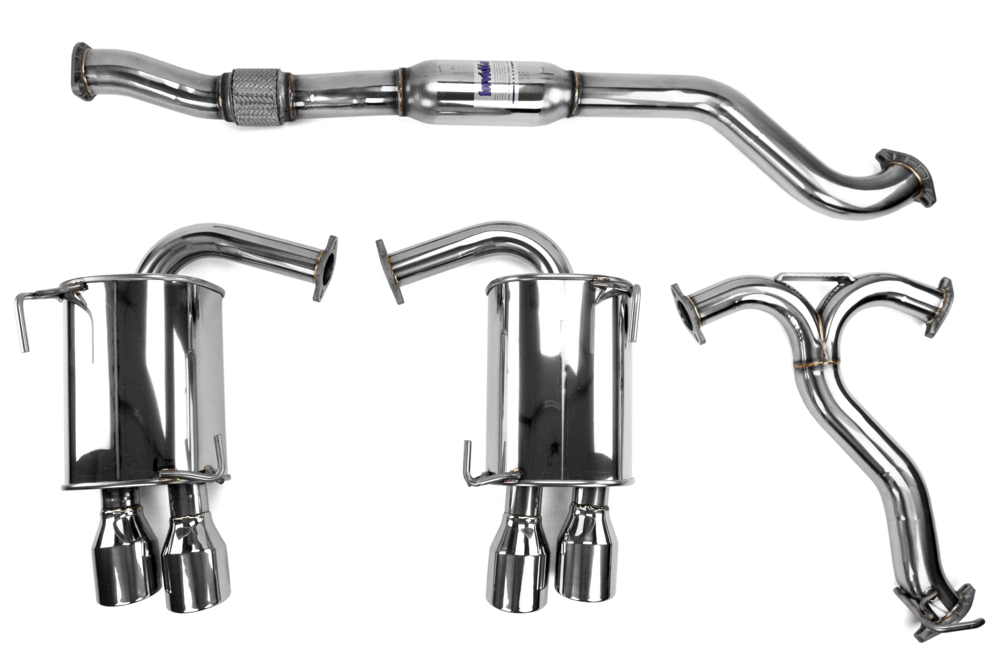 Invidia Q300 Cat Back Exhaust - Rolled Polished Stainless Tips - Subaru WRX/STI 11-21 - Revzone