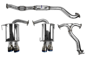 Invidia Q300 Cat Back Exhaust - Rolled Titanium Blue Tips - Subaru WRX/STI 11-21