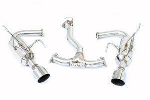Invidia R400 Cat Back Exhaust - Straight Cut Polished Stainless Tips - Subaru Levorg VM 14-20