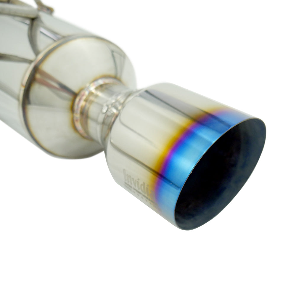 Invidia R400 Cat Back Exhaust - Straight Cut Titanium Blue Tips - Subaru Levorg VM 14-20 - Revzone