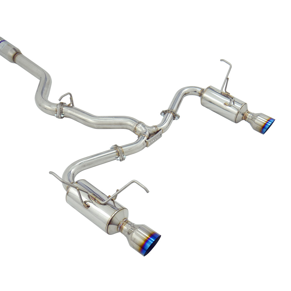 Invidia R400 Cat Back Exhaust - Straight Cut Titanium Blue Tips - Subaru Levorg VM 14-20 - Revzone