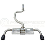 Invidia R400 Cat Back Exhaust - Straight Cut Black Stainless Tips - VW Golf GTI Mk8 - Revzone