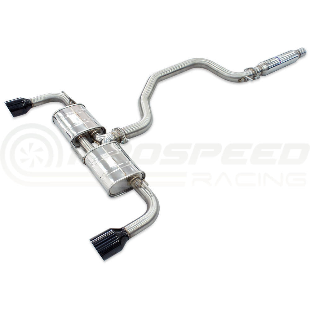 Invidia R400 Cat Back Exhaust - Straight Cut Black Stainless Tips - VW Golf GTI Mk8 - Revzone