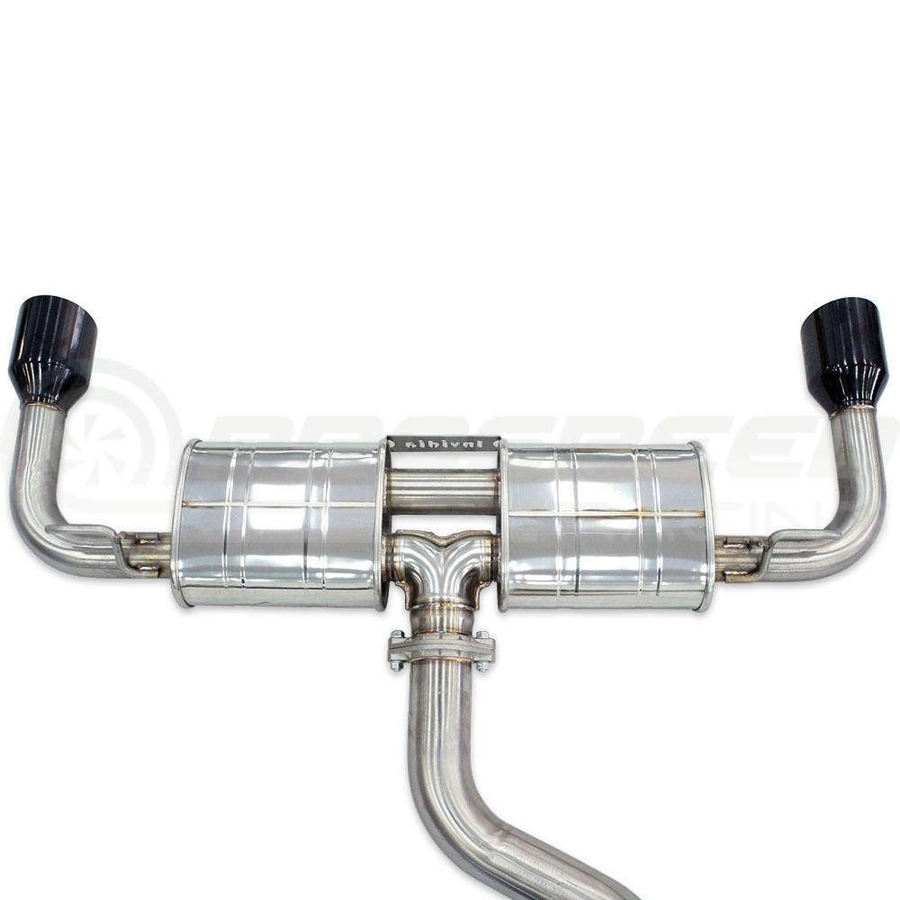 Invidia R400 Cat Back Exhaust - Straight Cut Black Stainless Tips - VW Golf GTI Mk8 - Revzone