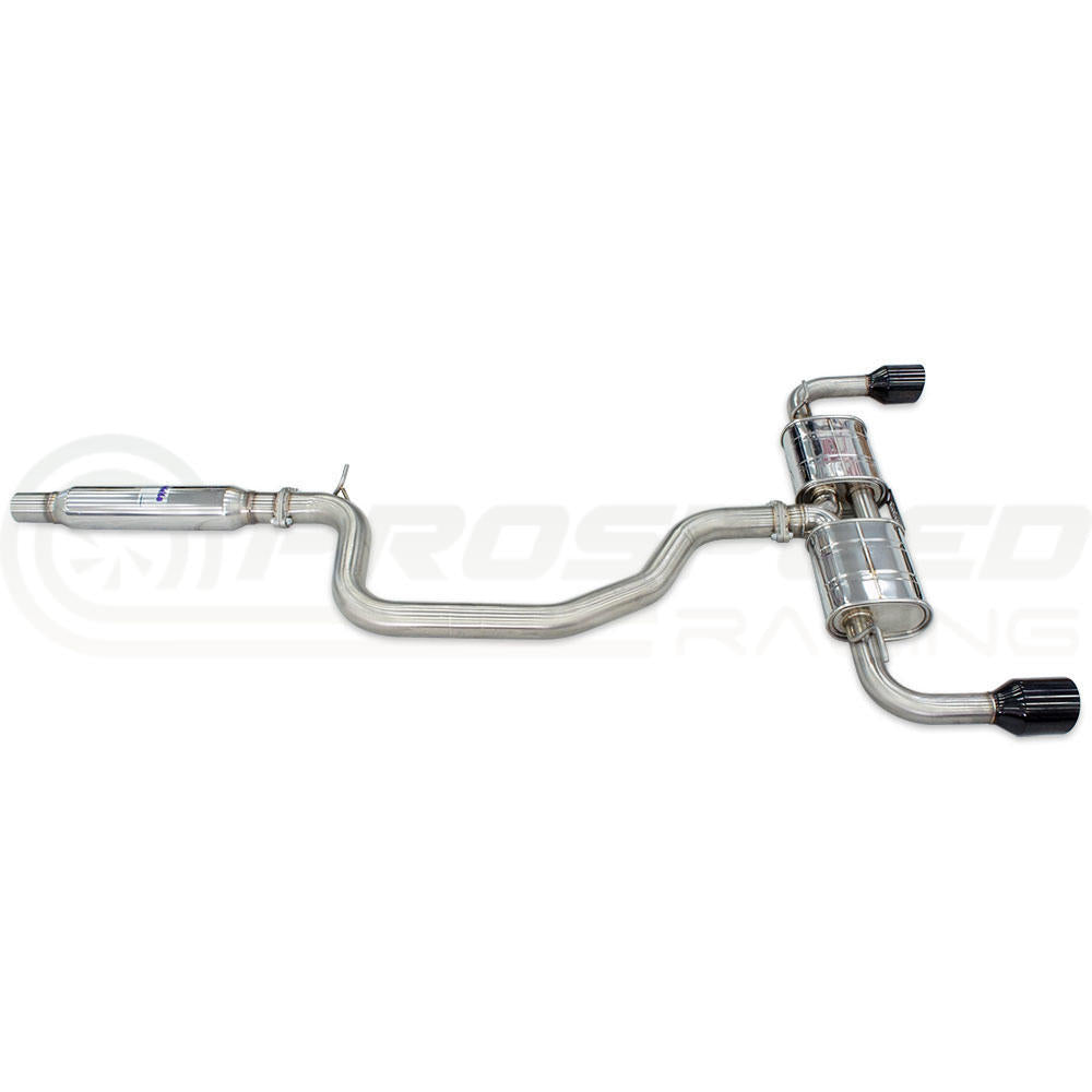Invidia R400 Cat Back Exhaust - Straight Cut Black Stainless Tips - VW Golf GTI Mk8 - Revzone