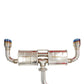 Invidia R400 Cat Back Exhaust - Straight Cut Titanium Blue Tips - VW Golf GTI Mk8