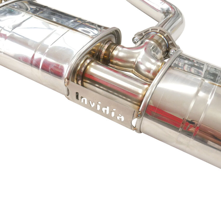 Invidia R400 Cat Back Exhaust - Straight Cut Titanium Blue Tips - VW Golf GTI Mk8 - Revzone