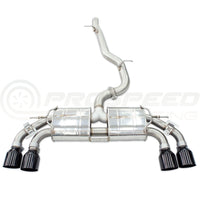 Invidia R400 Valved Cat Back Exhaust w/Round Tips - Straight Cut Black Stainless Tips - VW Golf R Mk8 - Revzone