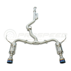 Invidia R400 Cat Back Exhaust - Straight Cut Titanium Blue Tips - Subaru WRX VN 22+ (Wagon)