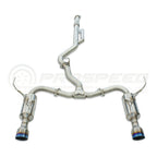Invidia R400 Cat Back Exhaust - Straight Cut Titanium Blue Tips - Subaru WRX VN 22+ (Wagon)