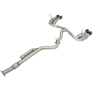 Invidia R400 Cat Back Exhaust - Straight Cut Black Stainless Tips - Subaru WRX VB 22+ (Sedan)