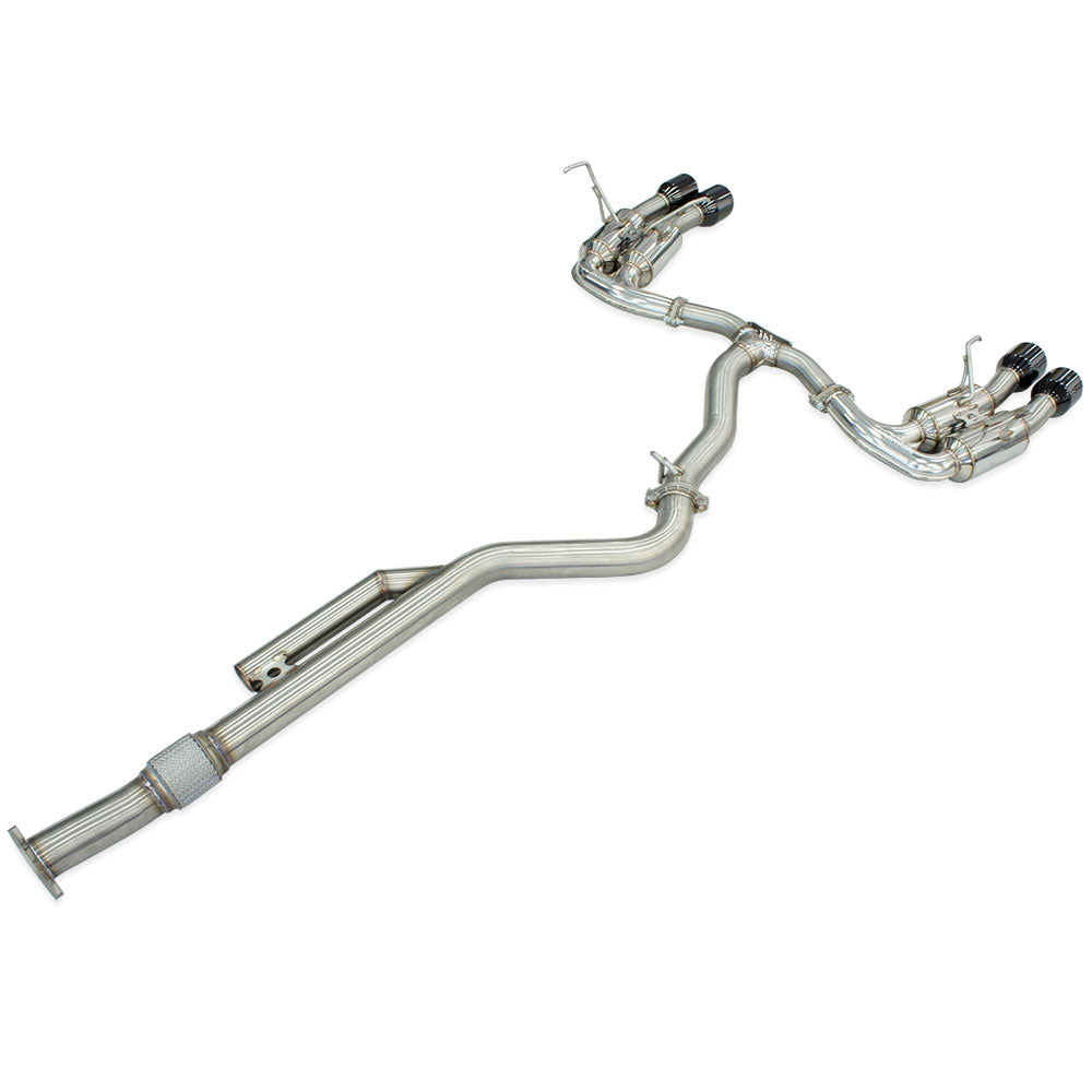 Invidia R400 Cat Back Exhaust - Straight Cut Black Stainless Tips - Subaru WRX VB 22+ (Sedan) - Revzone