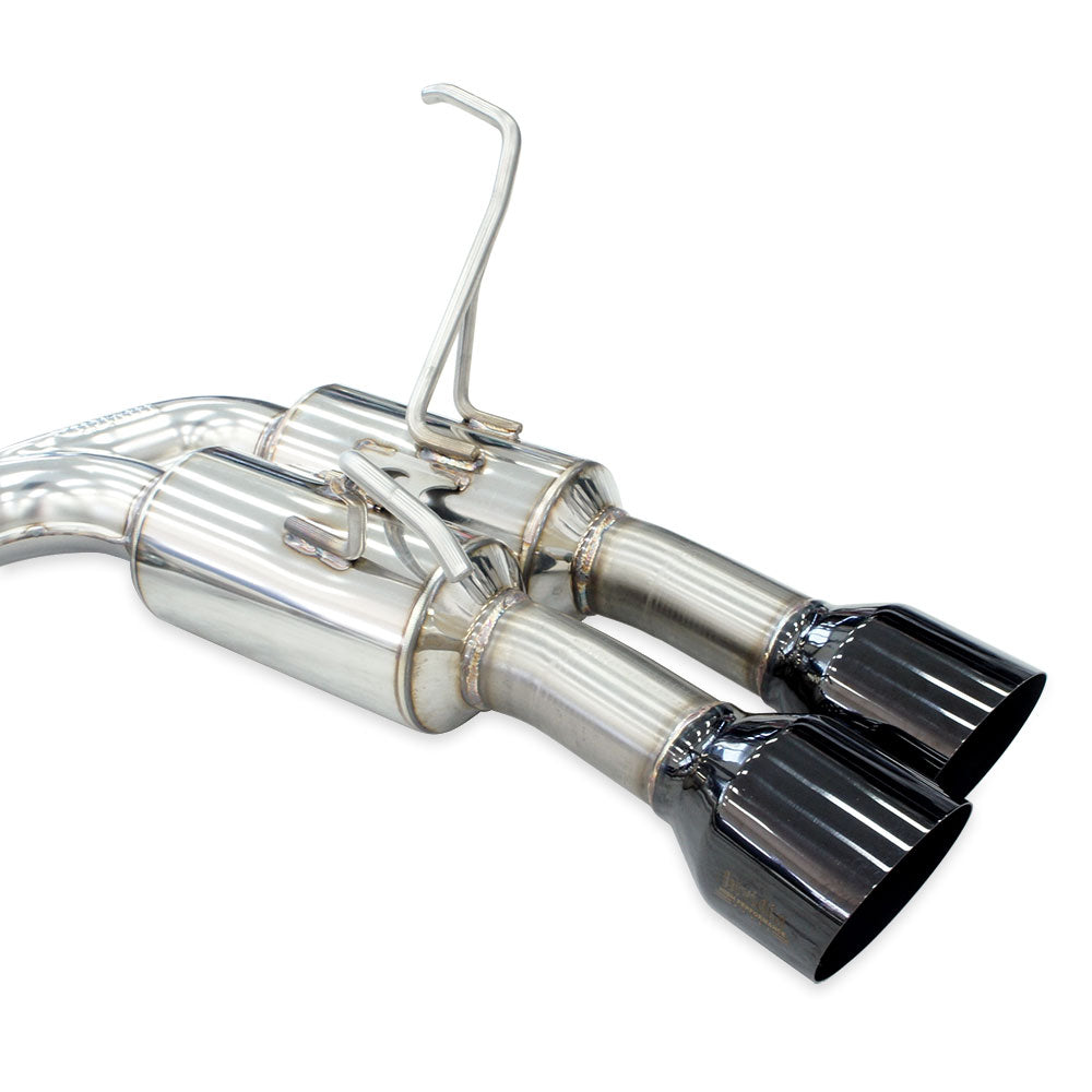 Invidia R400 Cat Back Exhaust - Straight Cut Black Stainless Tips - Subaru WRX VB 22+ (Sedan) - Revzone