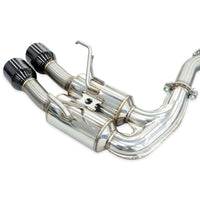 Invidia R400 Cat Back Exhaust - Straight Cut Black Stainless Tips - Subaru WRX VB 22+ (Sedan) - Revzone