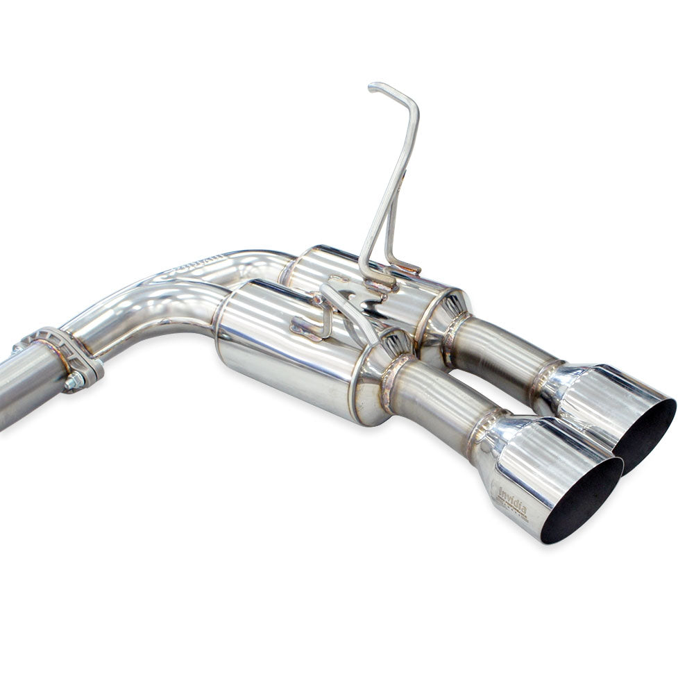 Invidia R400 Cat Back Exhaust - Straight Cut Polished Stainless Tips - Subaru WRX VB 22+ (Sedan) - Revzone