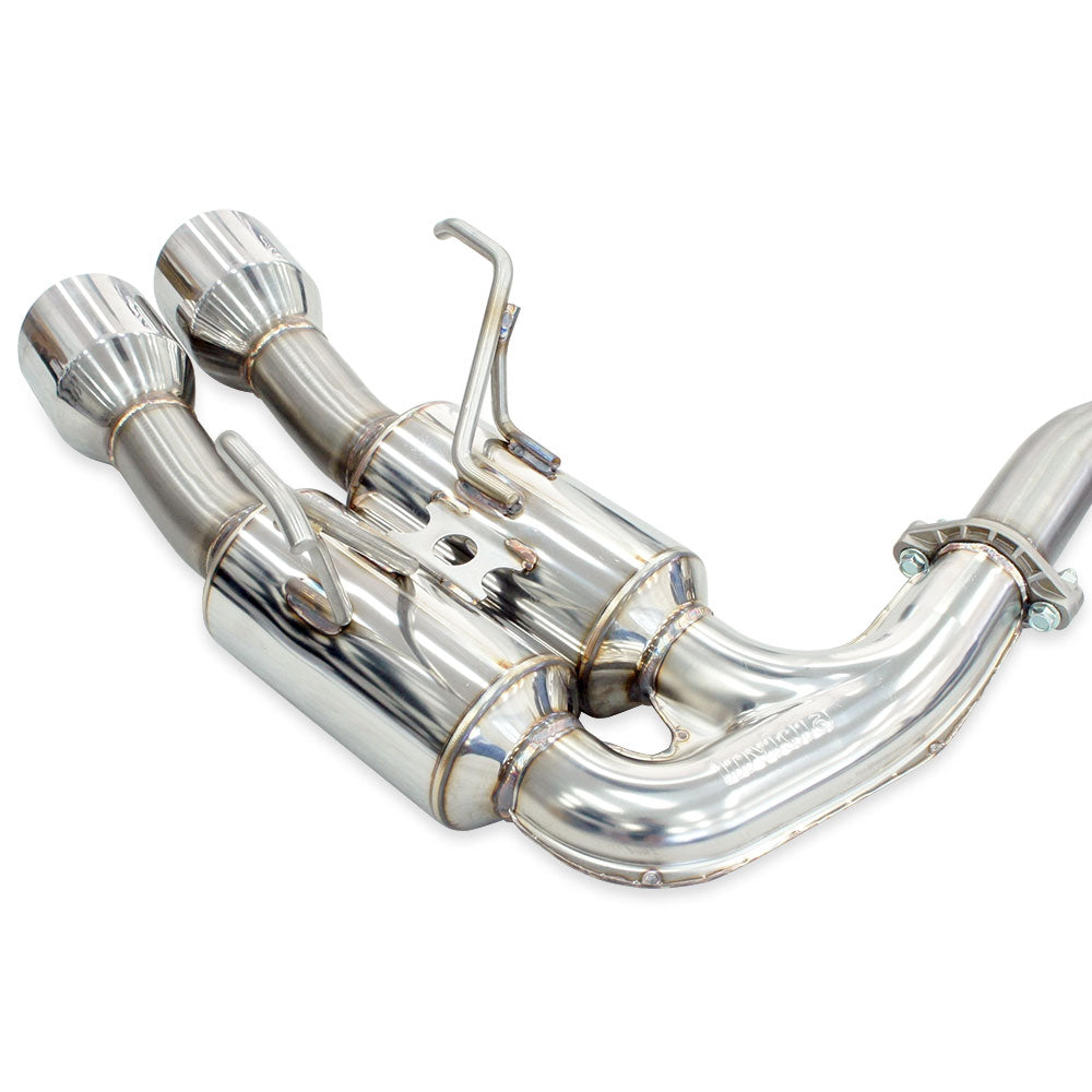 Invidia R400 Cat Back Exhaust - Straight Cut Polished Stainless Tips - Subaru WRX VB 22+ (Sedan) - Revzone