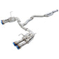 Invidia R400 Cat Back Exhaust - Straight Cut Titanium Blue Tips - Subaru WRX VB 22+ (Sedan)