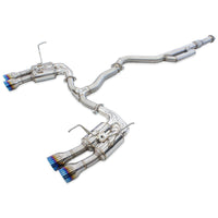 Invidia R400 Cat Back Exhaust - Straight Cut Titanium Blue Tips - Subaru WRX VB 22+ (Sedan) - Revzone